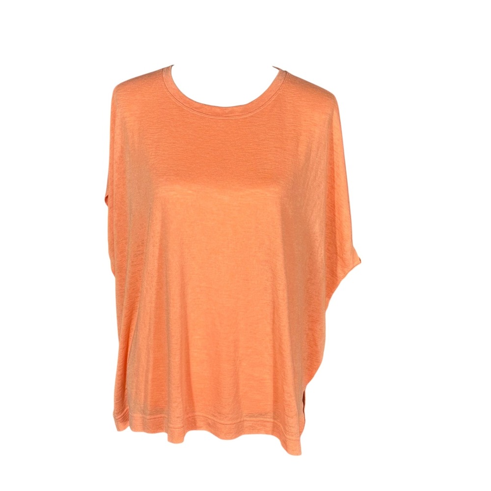 Athleta Release T-Shirt Women's 1X Orange Dolman Relaxed Slouchy Modal‎ Blend